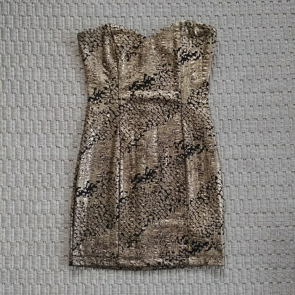 Super Sexy Forever 21 Snakeskin Mini Dress Sz S